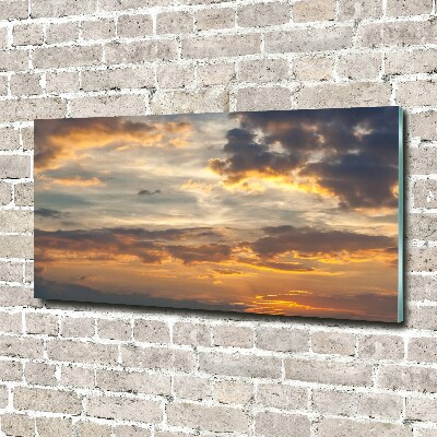 Glass picture wall art Sunset