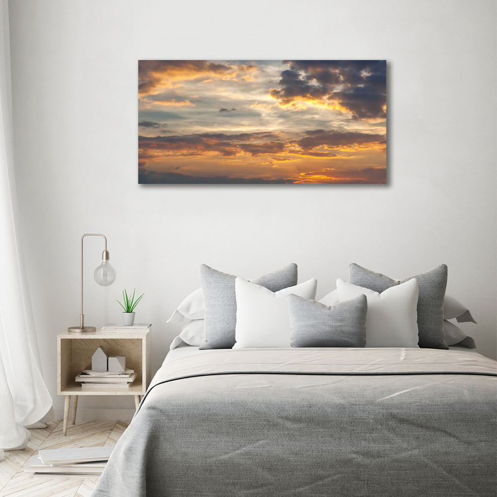 Glass picture wall art Sunset