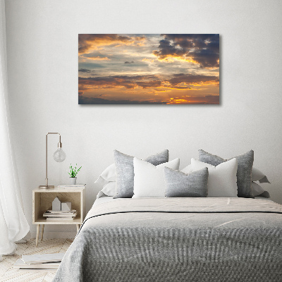 Glass picture wall art Sunset