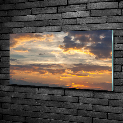 Glass picture wall art Sunset