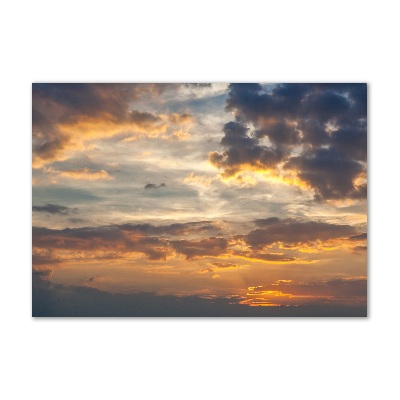 Glass picture wall art Sunset