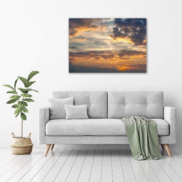 Glass picture wall art Sunset