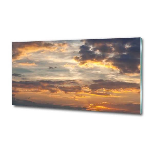 Glass picture wall art Sunset