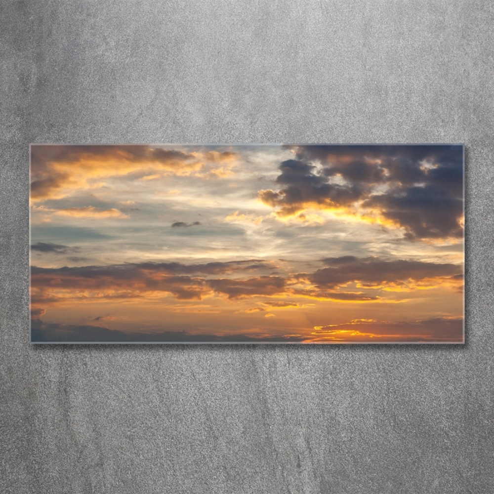 Glass picture wall art Sunset