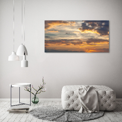 Glass picture wall art Sunset