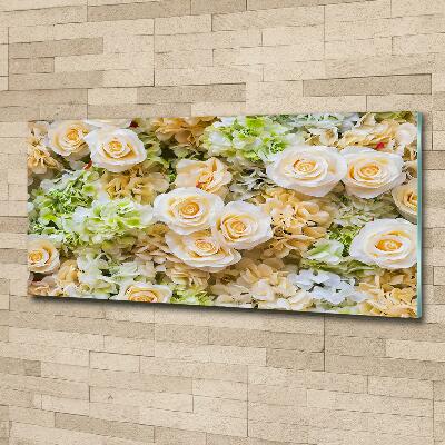 Wall art on glass Roses