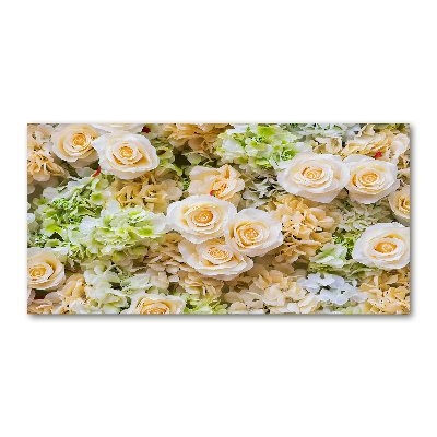 Wall art on glass Roses