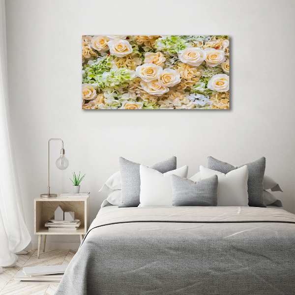 Wall art on glass Roses