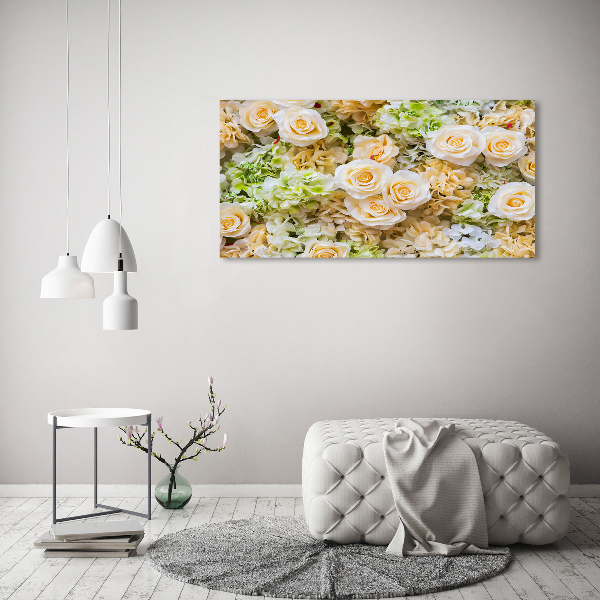 Wall art on glass Roses