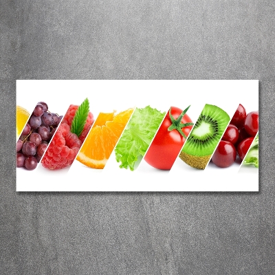 Wall art on glass Fruits and vegetables