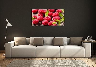 Glass wall art Raspberries