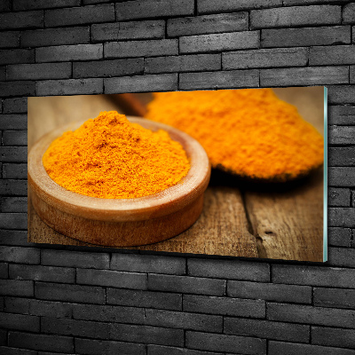 Wall art on glass Turmeric seasoning