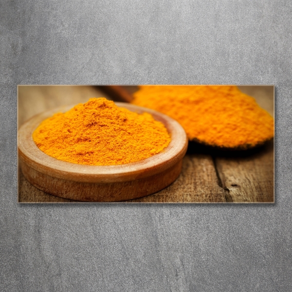 Wall art on glass Turmeric seasoning