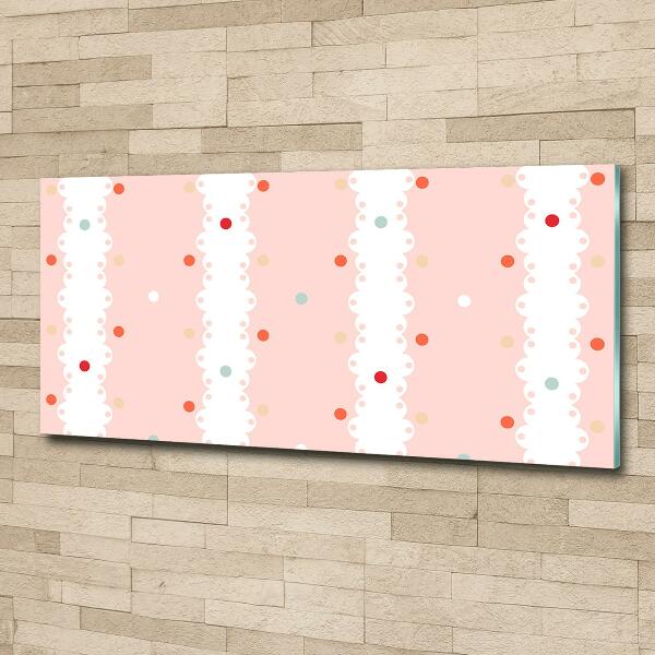 Photo printed on glass Colorful dots background