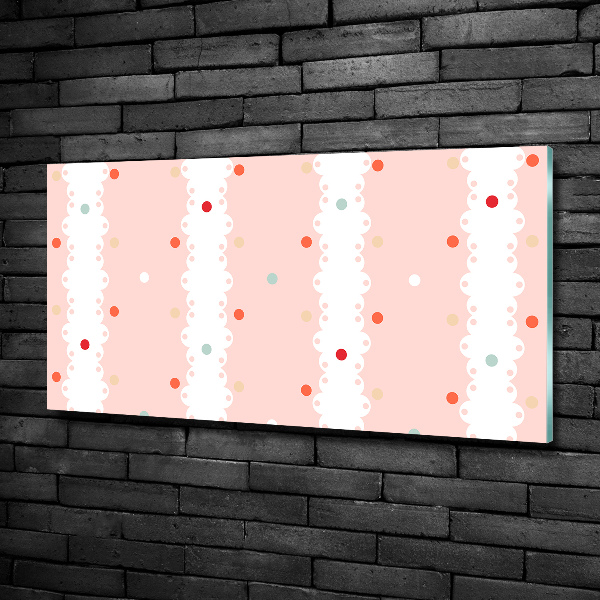 Photo printed on glass Colorful dots background