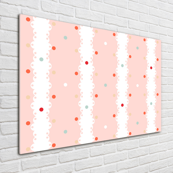 Photo printed on glass Colorful dots background