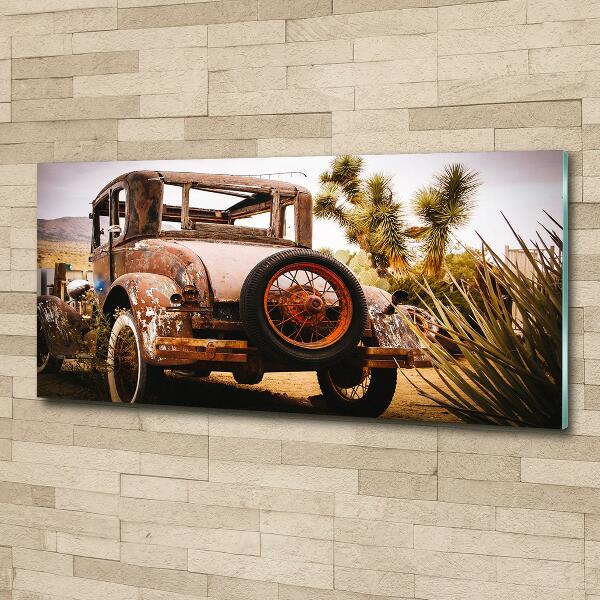 Glass picture wall art Car wreck