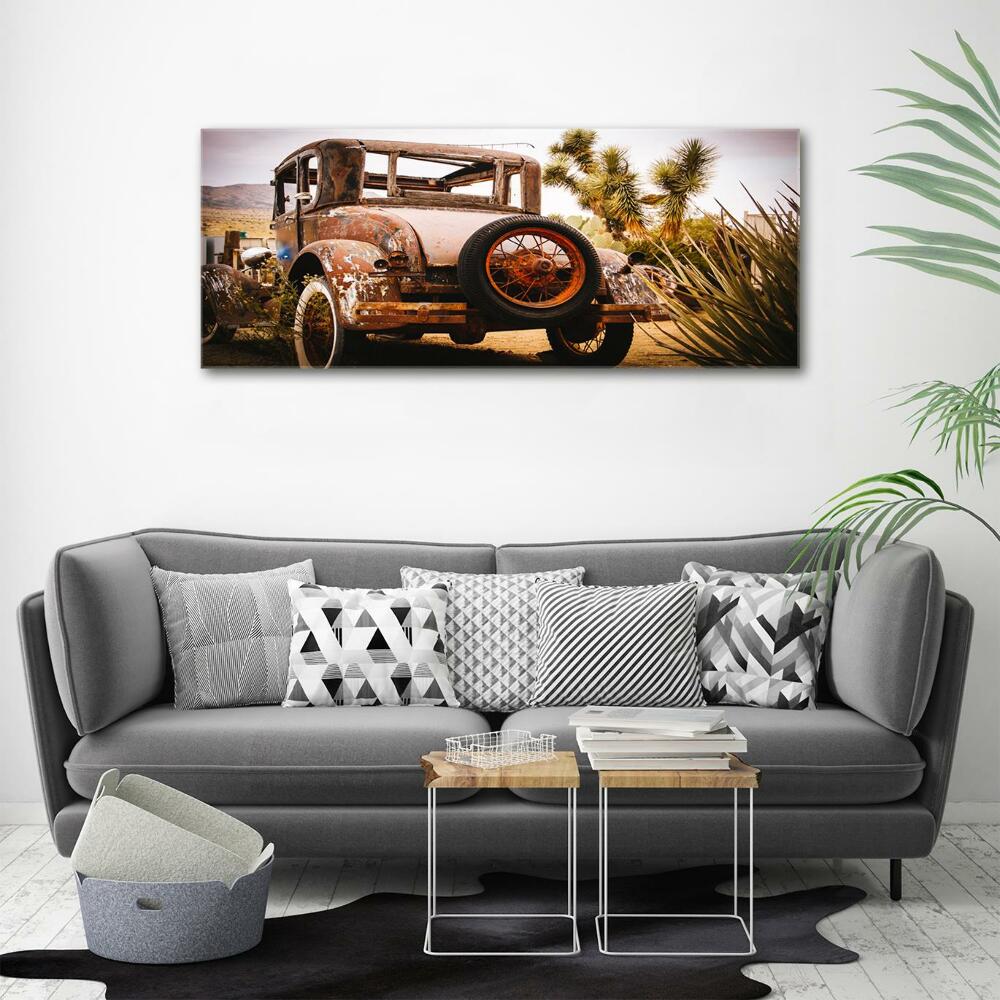 Glass picture wall art Car wreck