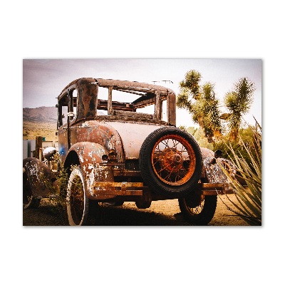 Glass picture wall art Car wreck