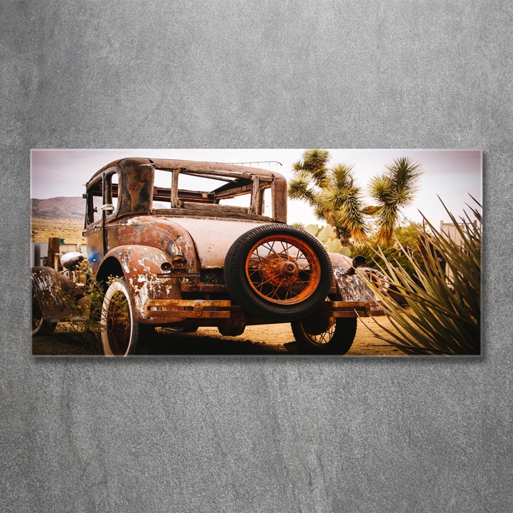 Glass picture wall art Car wreck