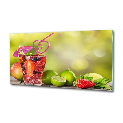 Glass wall art Fruit cocktail