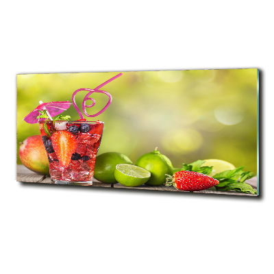 Glass wall art Fruit cocktail