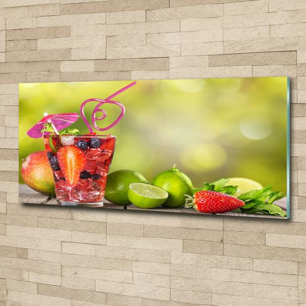 Glass wall art Fruit cocktail