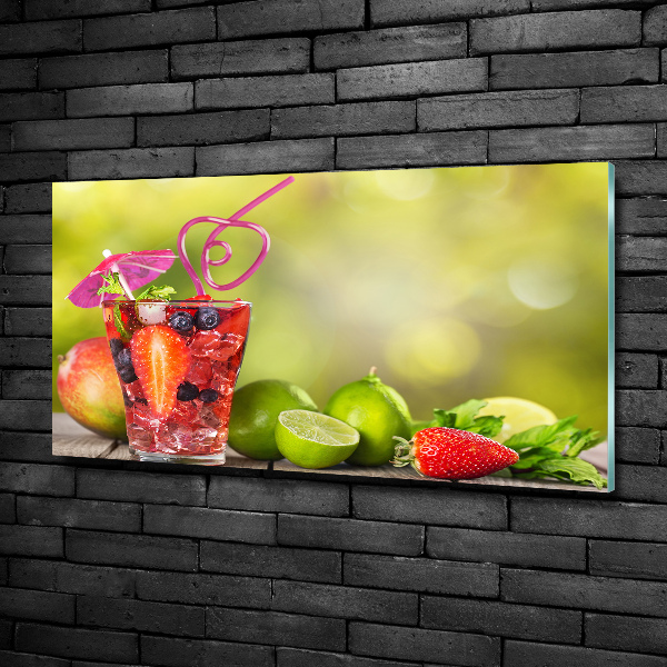 Glass wall art Fruit cocktail