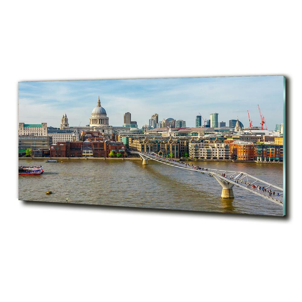 Glass art print Thames london