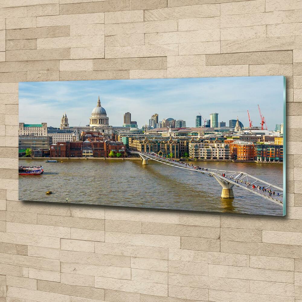 Glass art print Thames london