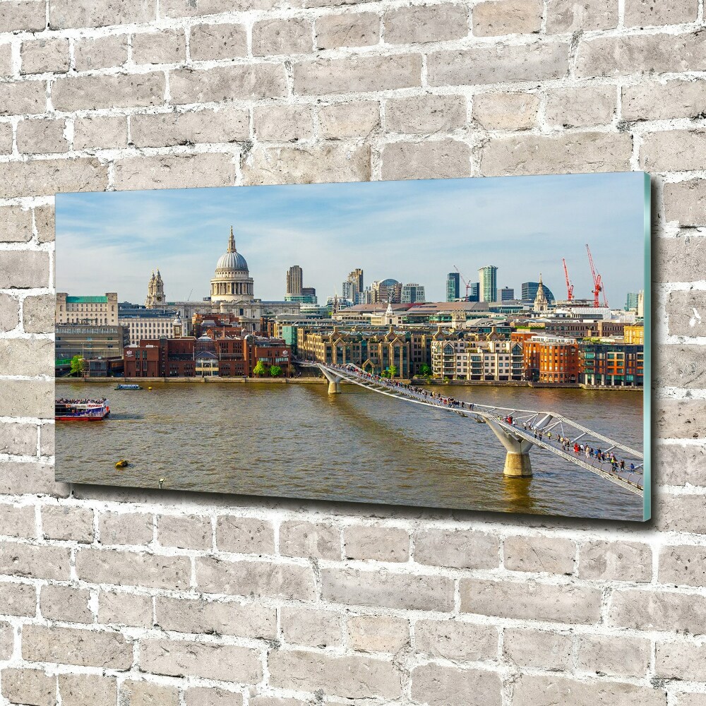 Glass art print Thames london