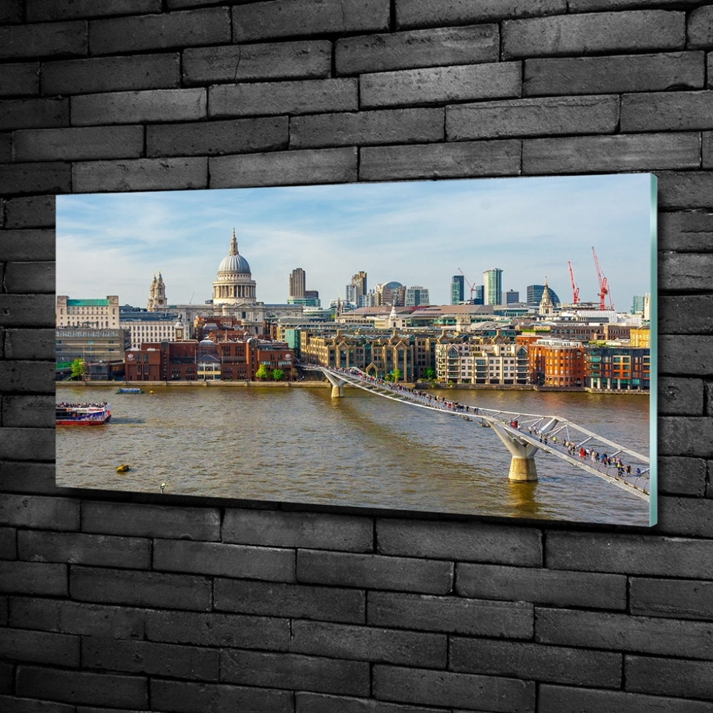 Glass art print Thames london