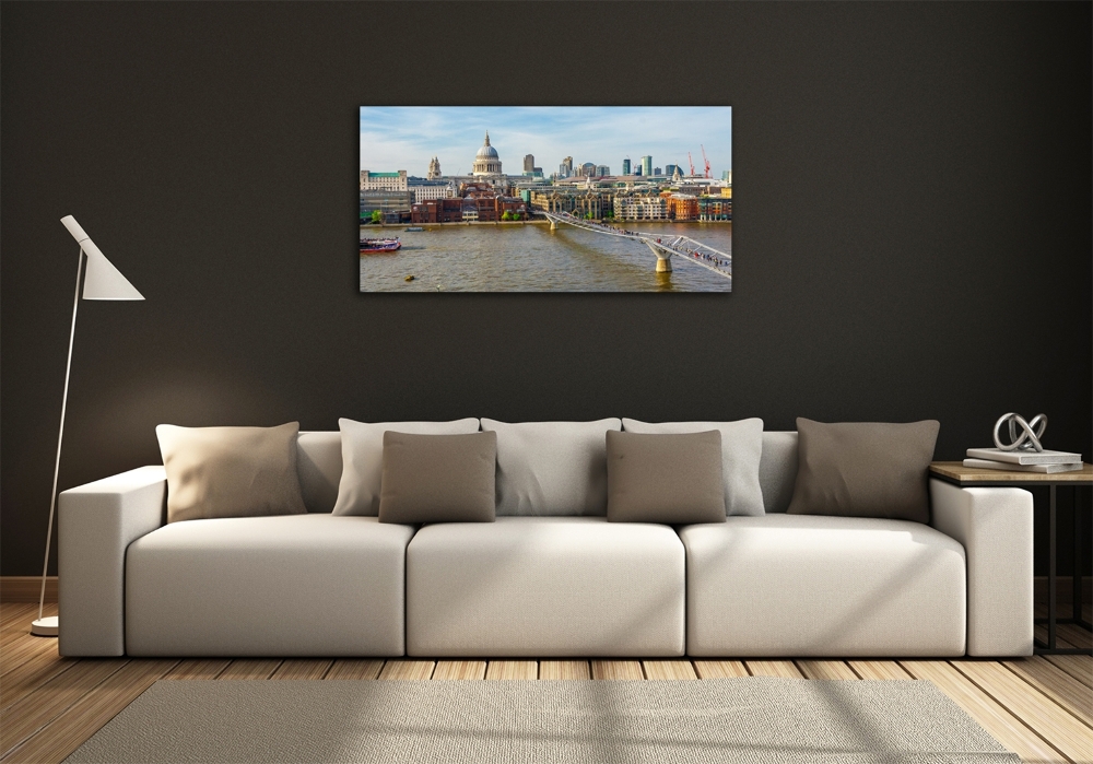 Glass art print Thames london