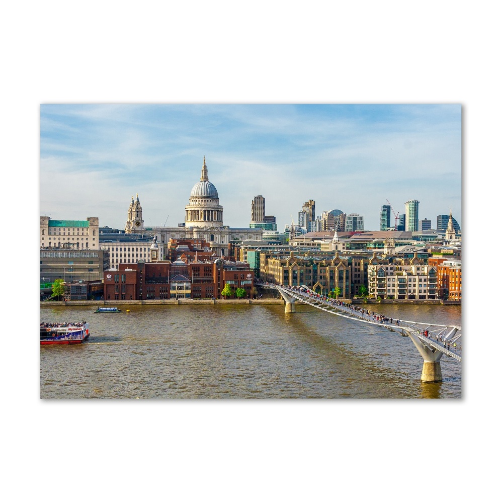 Glass art print Thames london