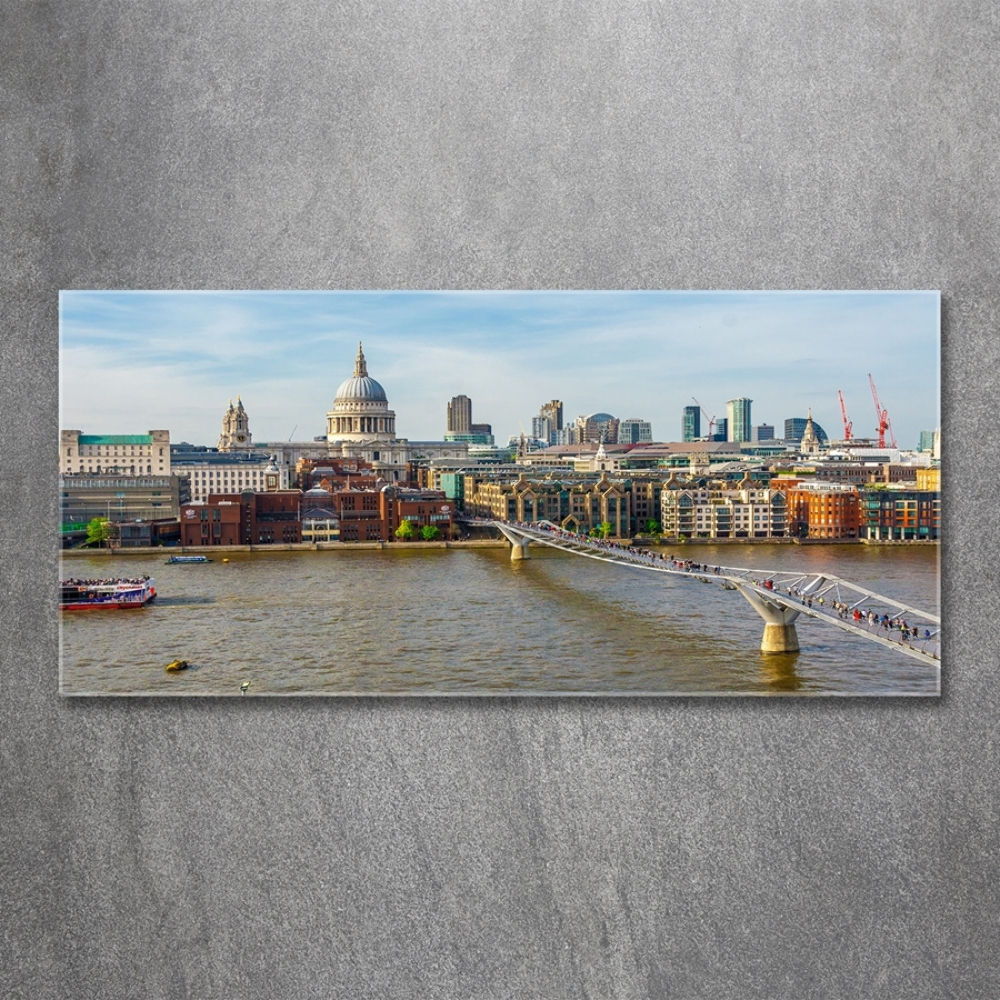 Glass art print Thames london