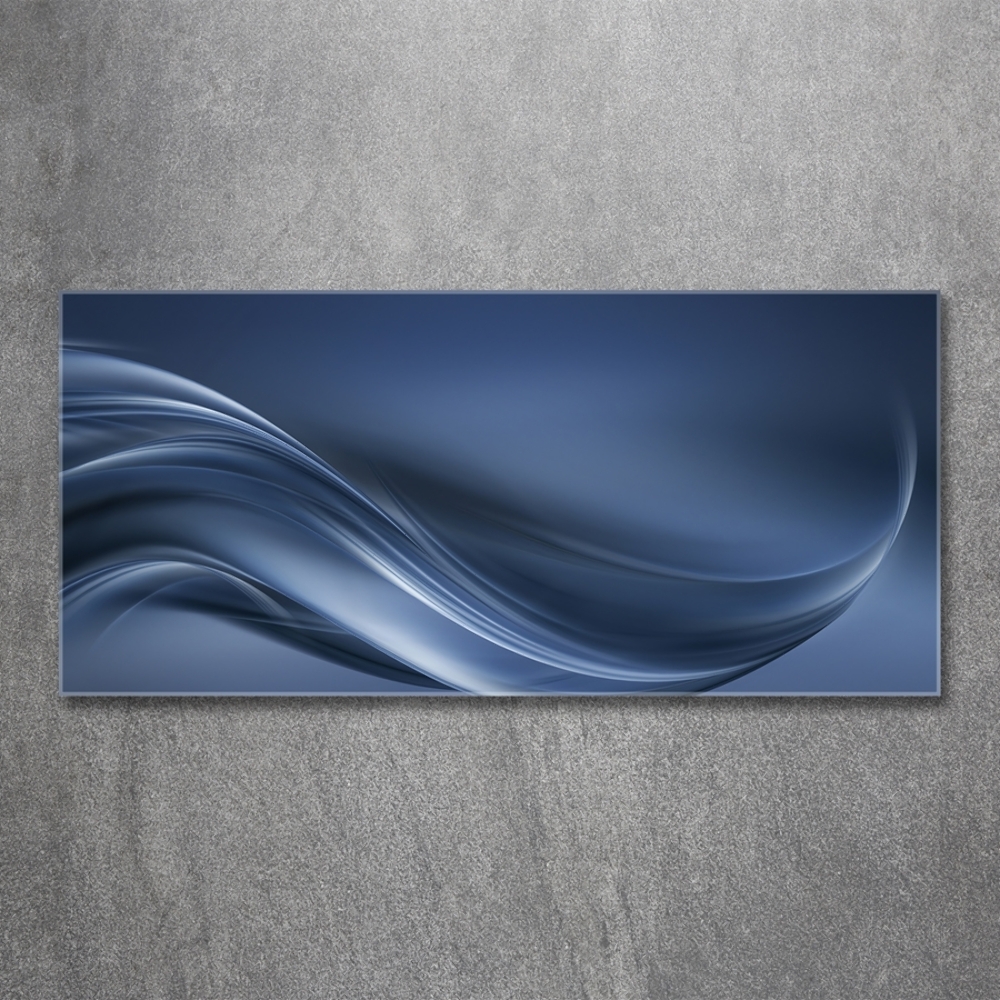 Wall art on glass Gray wave