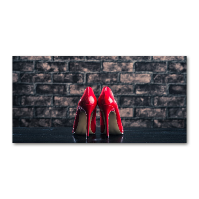 Glass art picture Red heels