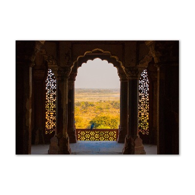 Wall art on glass Fort agra india