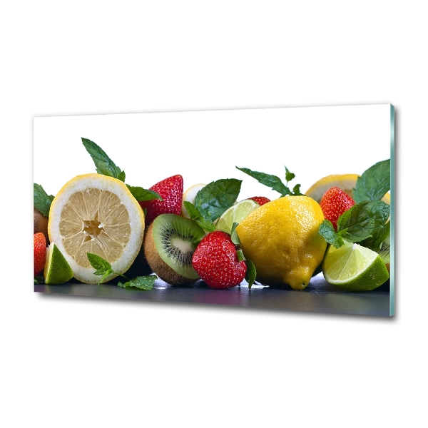 Wall art on glass Fruits and vegetables