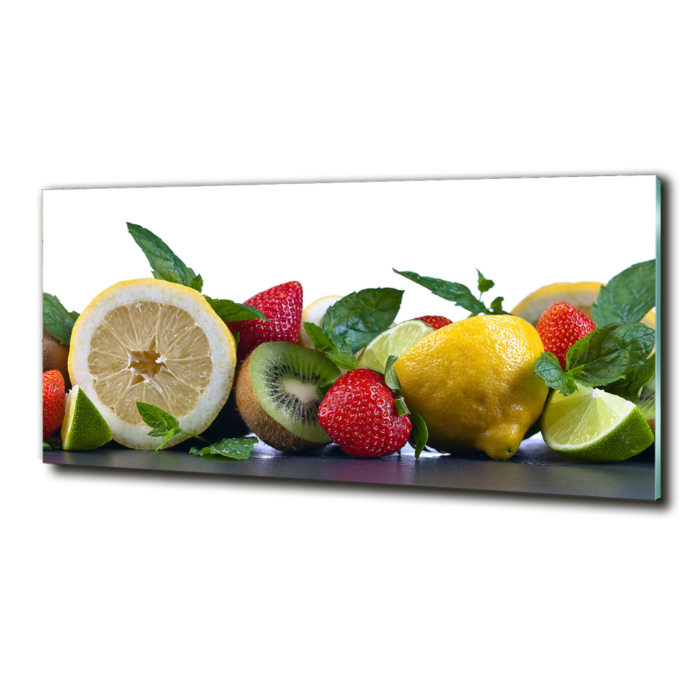 Wall art on glass Fruits and vegetables