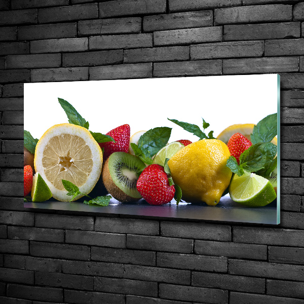 Wall art on glass Fruits and vegetables