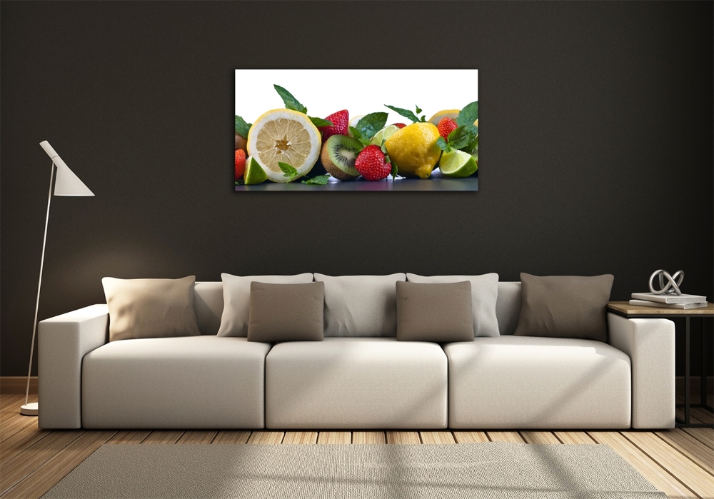 Wall art on glass Fruits and vegetables