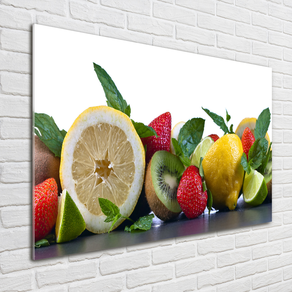 Wall art on glass Fruits and vegetables