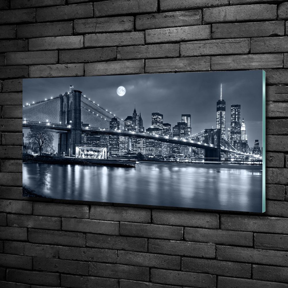 Glass art print Manhattan new york