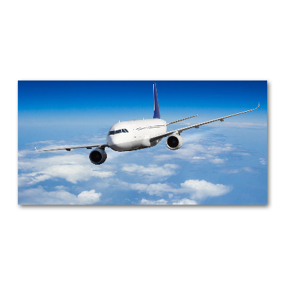 Glass picture wall art Airplane