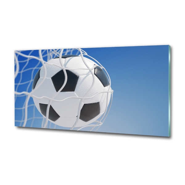 Wall art on glass Ball in the goal