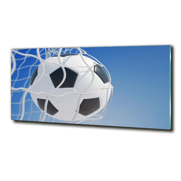 Wall art on glass Ball in the goal