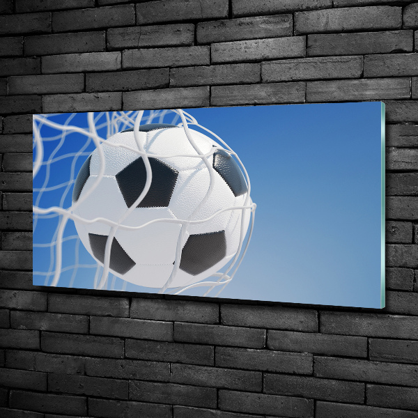 Wall art on glass Ball in the goal