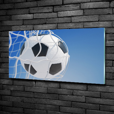 Wall art on glass Ball in the goal