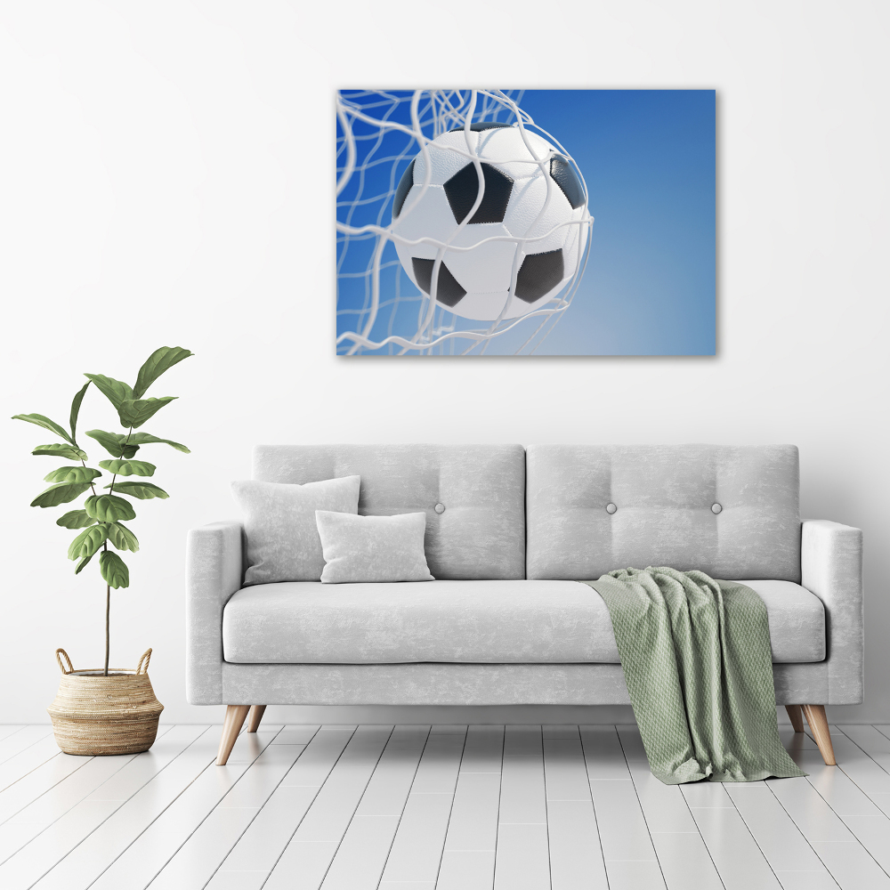 Wall art on glass Ball in the goal